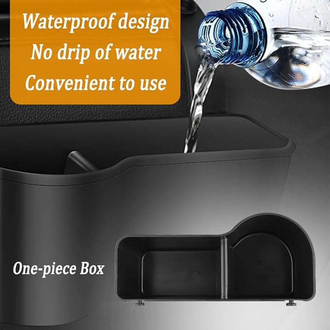 2 in 1 Car Seat Back Organizer with 3.2" Cup Holder,Multifunction Car Headrest Seat Back Organizer for Drink Food Tray,Universal Headrest Cup Holder for Most Cars Trucks SUVs