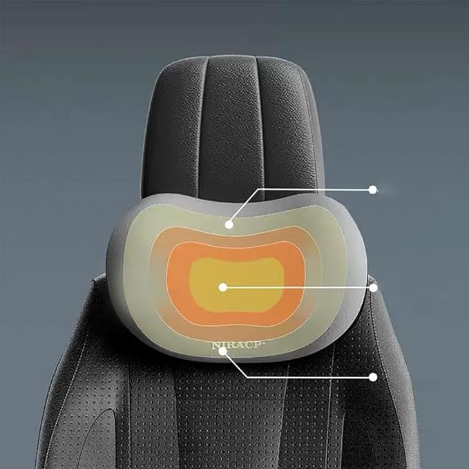 Car Seat Headrest Lumbar Support Kit for Tesla Model Y 2021 2022 2023, Ergonomic Memory Foam Head Neck Pillow Back Cushion Drivers Travel Anti Fatigue,E/Blue