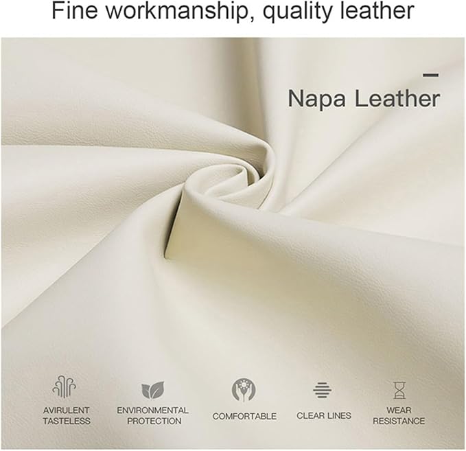 Luxury NAPPA Headrest Compatible For Mercedes Maybach S-Class Leather Lumbar Pillows Car Neck Travel Seat Cushion Support Car Accessories(8 Wire WHITE Right)