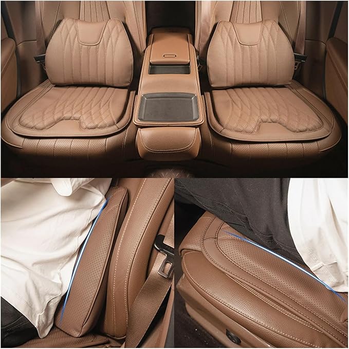 KAnduo M Car Seat Cushion for BMW All Model I3 I4 I8 X1 X2 X3 X4 X5 X5M X6 X7 Z4 Car Lumbar Support Pillow Auto Seat Waist Back Cushion Y (Color : Red A)