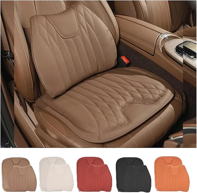 KAnduo M Car Seat Cushion for BMW All Model I3 I4 I8 X1 X2 X3 X4 X5 X5M X6 X7 Z4 Car Lumbar Support Pillow Auto Seat Waist Back Cushion Y (Color : Red C)
