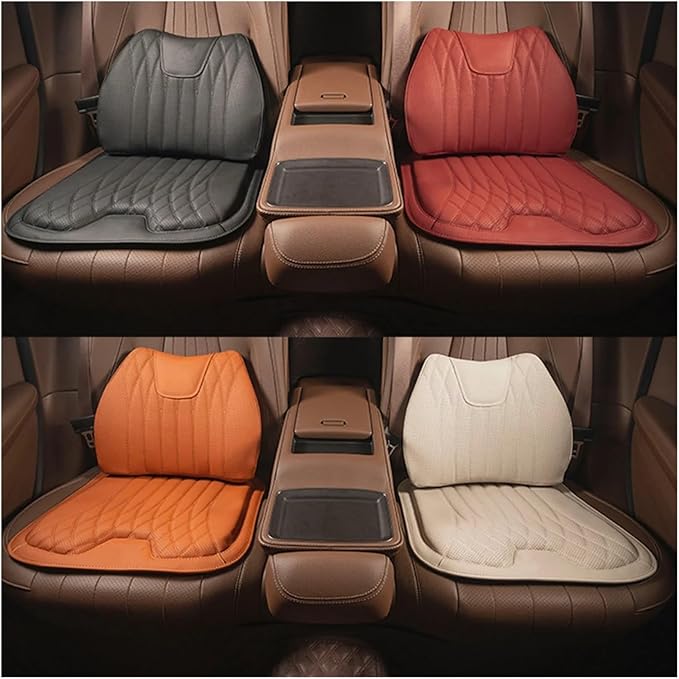 KAnduo M Car Seat Cushion for BMW All Model I3 I4 I8 X1 X2 X3 X4 X5 X5M X6 X7 Z4 Car Lumbar Support Pillow Auto Seat Waist Back Cushion Y (Color : Brown C)