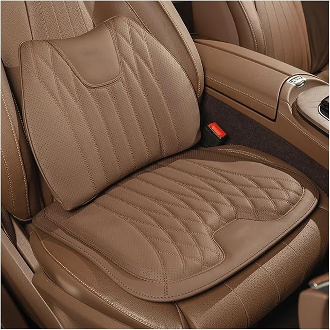 KAnduo M Car Seat Cushion for BMW All Model I3 I4 I8 X1 X2 X3 X4 X5 X5M X6 X7 Z4 Car Lumbar Support Pillow Auto Seat Waist Back Cushion Y (Color : Beige C)