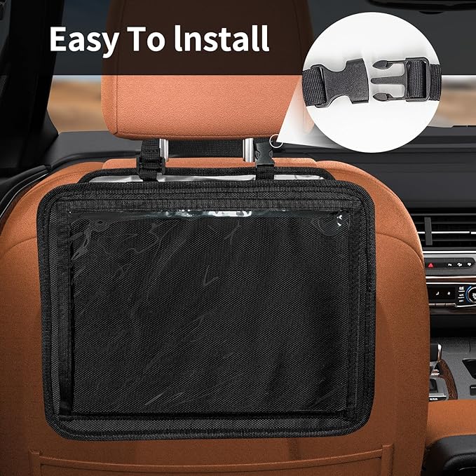 Car Seat Back Organizer Tablet Holder, Vehicle Front Seat, Personal Travel Storage Bag For Adults & Kids Car Accessories Interior & Travel Essentials(Grey)