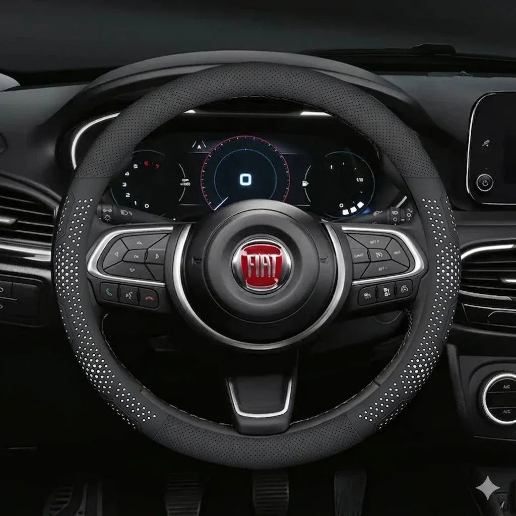 Fiat Breathable Leather Steering Wheel Cover
