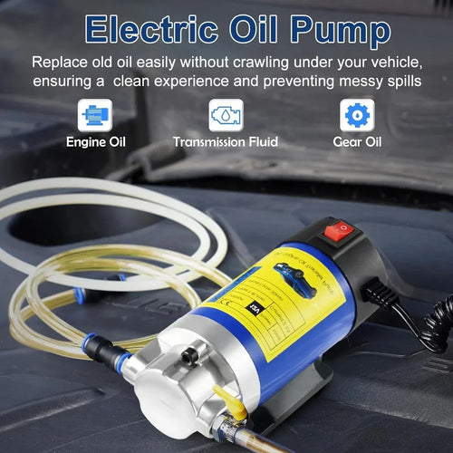 12V Portable Oil Transfer Pump – Electric Fluid Extractor & Suction Pump for Cars, Motorcycles & Boats
