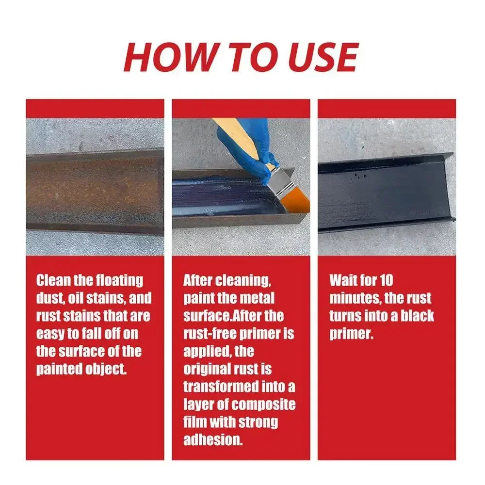Metal Rust Remover & Converter Paint – Water-Based Anti-Rust Coating (100g / 300g)