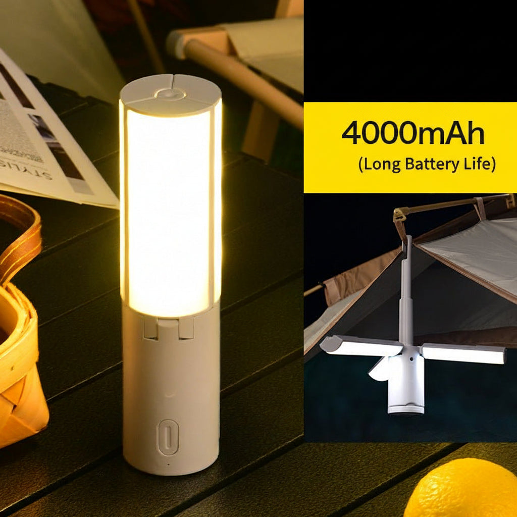 Wander & Wake™ Rechargeable LED Camping Lantern | Foldable Outdoor Tent Light